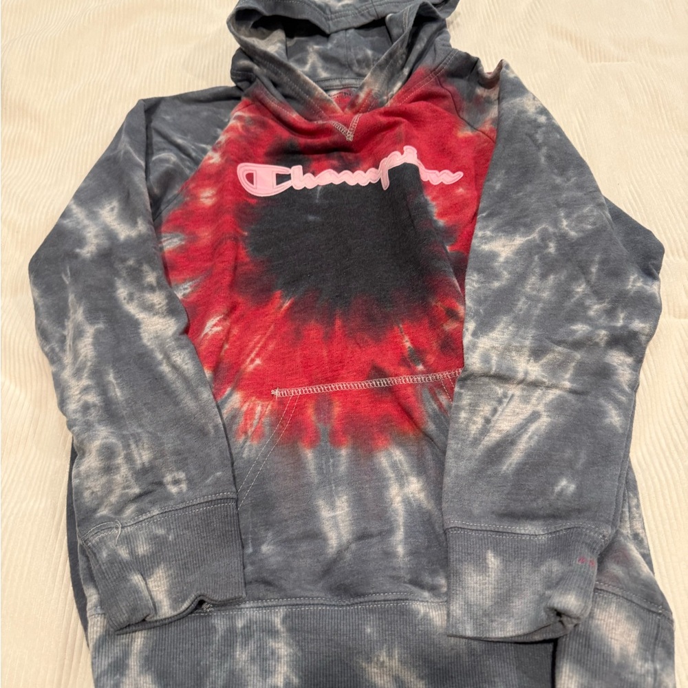 Champion Red and Gray Athletic Hoodie